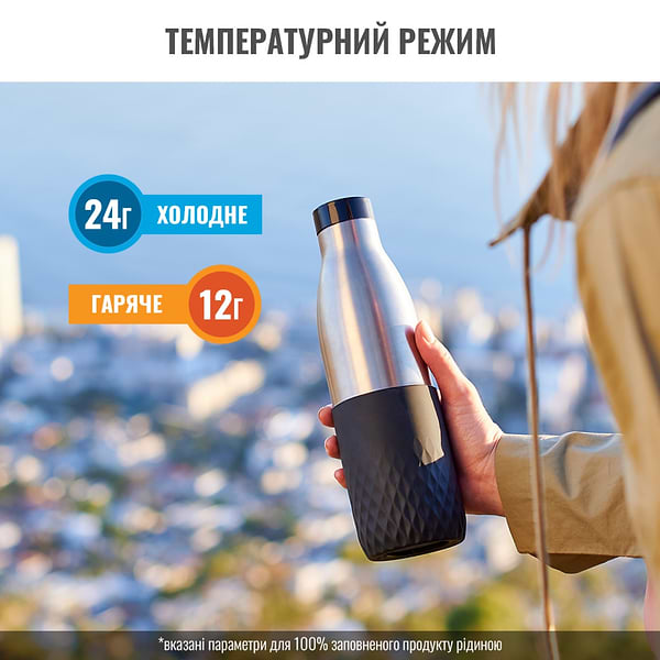 Фото - Термопляшка Tefal N3110510 BLUDROP 0,5 л soft touch графит