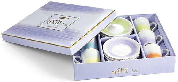 Фото - Набор чашек tescoma 387714 myCOFFEE с блюдцем 6 шт. Pastels