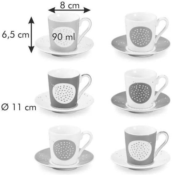 Фото - Набор чашек tescoma 387715 myCOFFEE с блюдцем 6 шт. Sugar