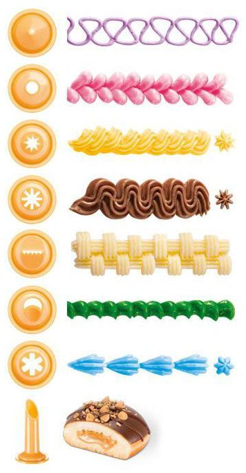 Фото - Кондитерский шприц tescoma 630527 Delicia 8 насадок