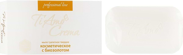 Фото - Тверде мило Ti Amo Crema с биозолотом 115 г (4820195503850)