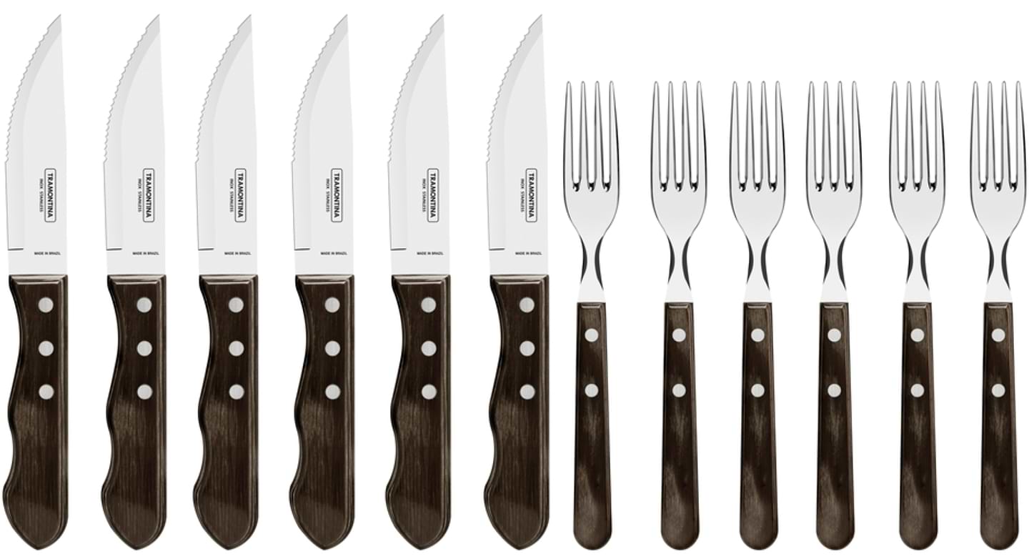 Набор столовых приборов Tramontina Barbecue Polywood Jumbo 12 пр. (21199/996)