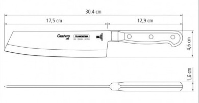 Фото - Ніж кухарський Tramontina CENTURY 180 мм