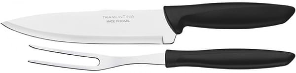 Фото - Набір ножів Tramontina Plenus Black 2пр (нож178мм, вилка) (23498/010)