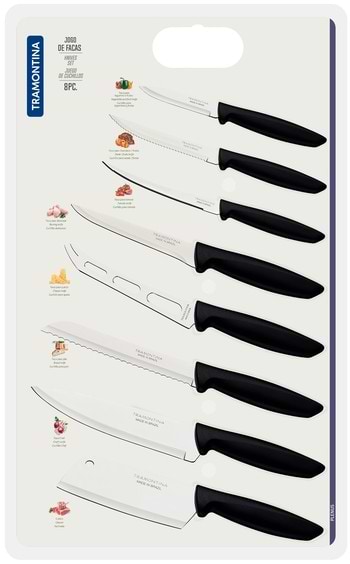 Фото - Набор ножей Tramontina Plenus Black 8 пр. (23498/032)