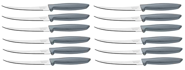 Фото - Набір ножів Tramontina Plenus Grey для томатів 127 мм 12 шт. (23428/065)