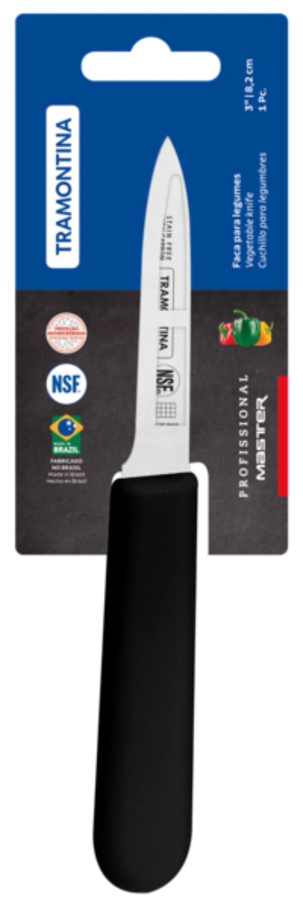 Фото - Нож для овощей Tramontina PROFISSIONAL MASTER Black 76 мм (24625/103)