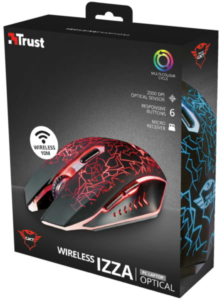 Фото - Миша бездротова ігрова Trust GXT 107 Izza Wireless Optical Gaming (23214)