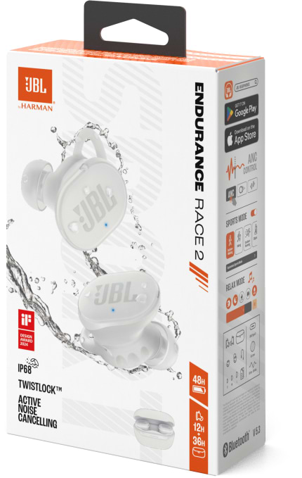 Фото - Наушники вкладыши беспроводные TWS JBL Endurance Race 2 White (JBLENDURACE2WHT)