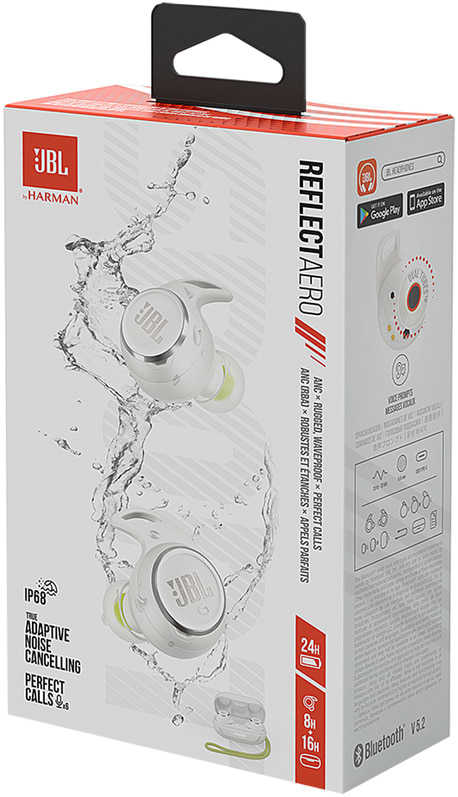 Фото - Навушники вкладиші бездротові TWS JBL Reflect Aero White (JBLREFLECTAEROWHT)