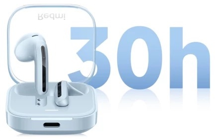 Фото - Наушники вкладыши беспроводные TWS Xiaomi Redmi Buds 6 Active (BHR8394GL) Transparent Blue