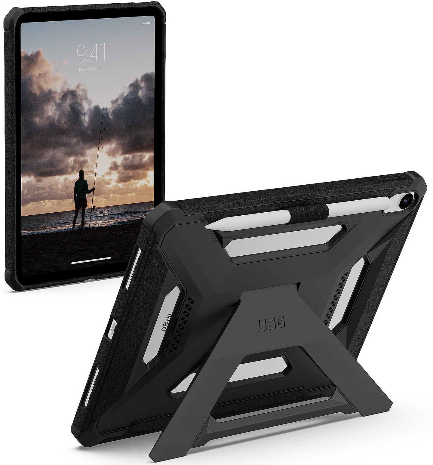 Чехол для планшета UAG for iPad 11" (Gen 11, 2025), Scout+, Black (124495114040)