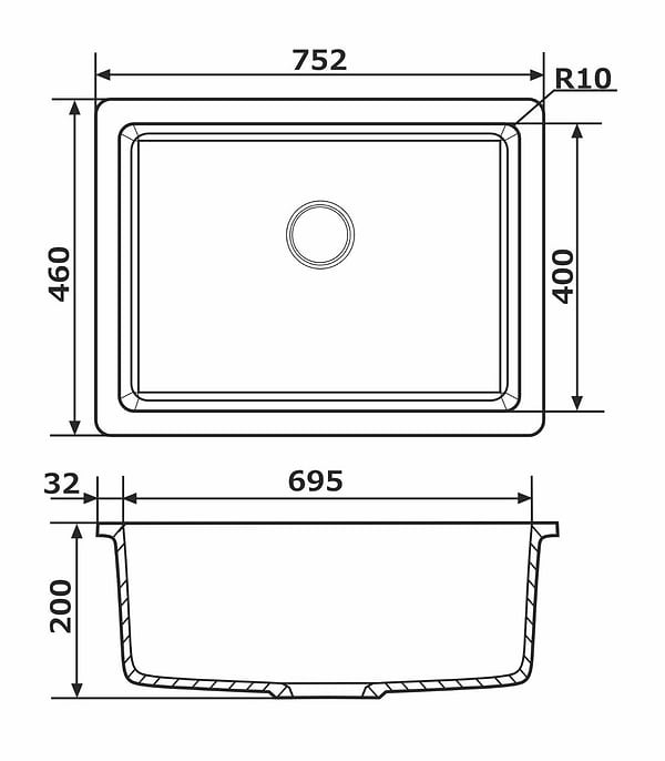 Фото - Мойка кухонная GRANADO Under top XL Ivory