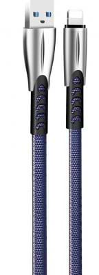 Кабель синхронізації даних Colorway USB 2.0 AM to Lightning 1.0m Zinc Alloy Blue (CW-CBUL010-BL) - Фото 1
