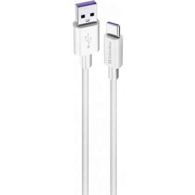 Фото - Кабель синхронізації даних Colorway USB 2.0 AM to Type-C 1.0m 5A White (CW-CBUC019-WH)