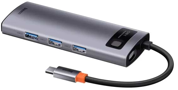 Фото - Хаб USB Baseus Metal Gleam Series 5-in-1 Multifunctional Type-C HUB Docking Station Gray (WKWG020013)