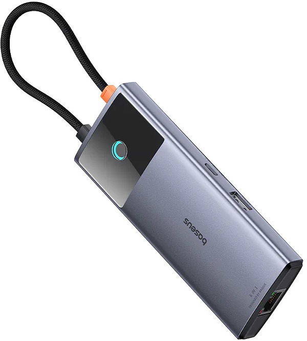 Фото - Хаб USB Baseus Metal Gleam Series II  6-in-1 USB HUB Space Grey (B00061802813-00)