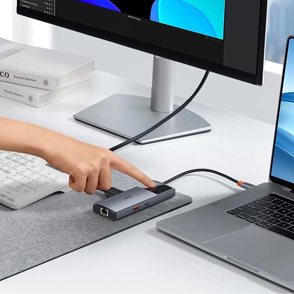 Фото - Хаб USB Baseus Metal Gleam Series II  6-in-1 USB HUB Space Grey (B00061802813-00)