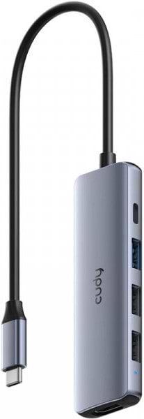 Хаб USB Cudy USB-С 5в1 1хHDMI 4K, 1хUSB-C (UH405)