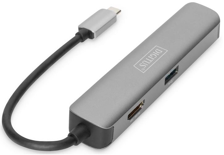 Хаб USB Digitus USB-C > HDMI/2xUSB-A/SD/MicroSD (DA-70891) - Фото 1