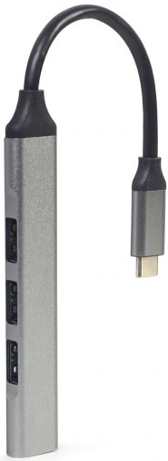 Фото - Хаб USB Gembird Type-C 4 порти Silver (UHB-CM-U3P1U2P3-03)