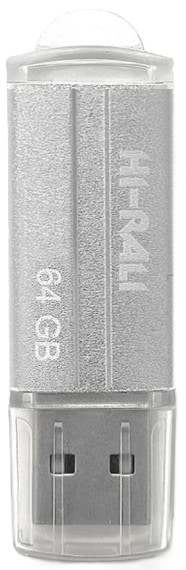 Флеш USB Hi-Rali Corsair серiя срібло 64GB USB 3.0 Silver (HI-64GB3CORSL)