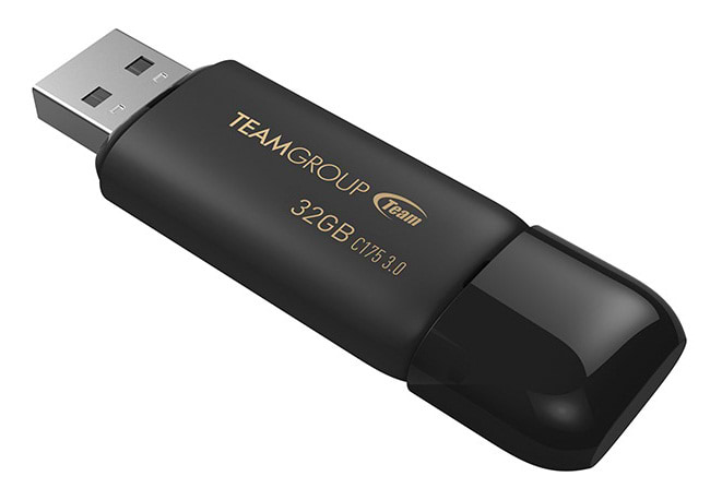 Флеш USB Team C175 32GB USB 3.1 Pearl Black (TC175332GB01)