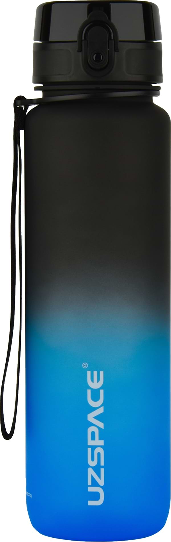 Фото - Пляшка для води UZspace 3038 Frosted 1000 мл чорно-блакитна