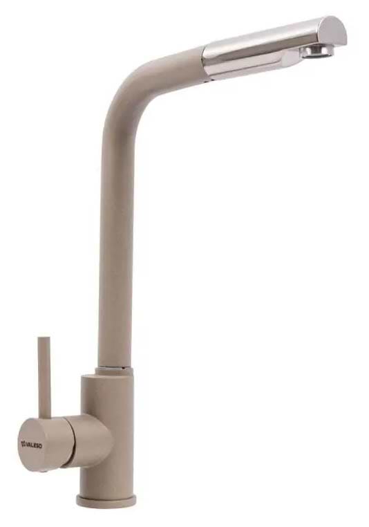 Фото - Смеситель кухонный VALESO Q411B ТИТАН (с выдвижной воронкой)