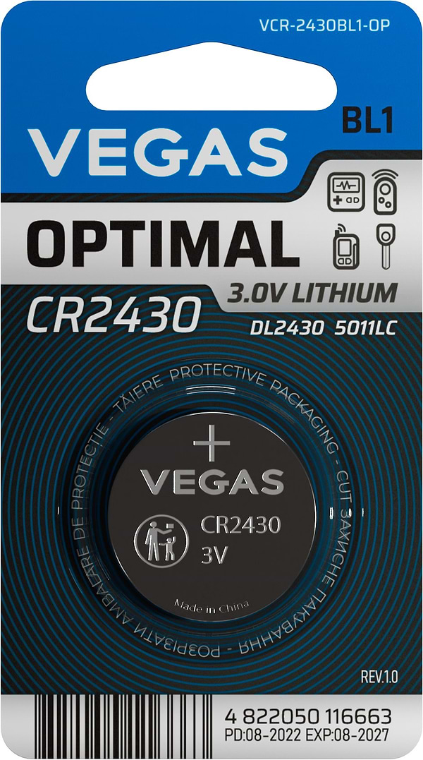 Фото - Батарейка Vegas VСR-2430BL1-OP