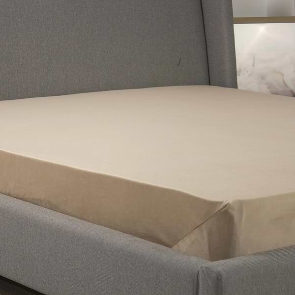 Фото - Простынь двуспальная ТЕП VELOUR 160х200 см Золотой беж (2-04756_35035)