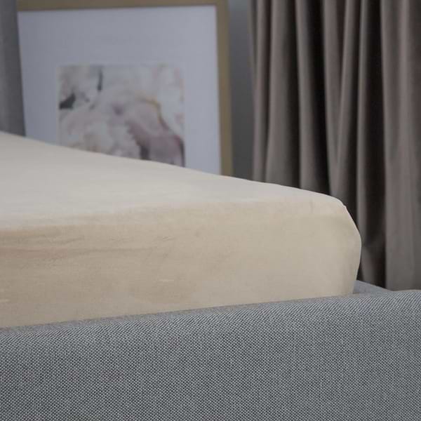 Фото - Простынь двуспальная ТЕП VELOUR 160х200 см Золотой беж (2-04756_35035)