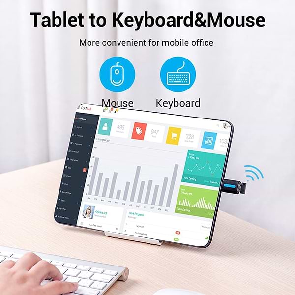 Фото - Переходник Vention USB 2.0 Type-C - USB AF (OTG) Black PVC (CDTB0)