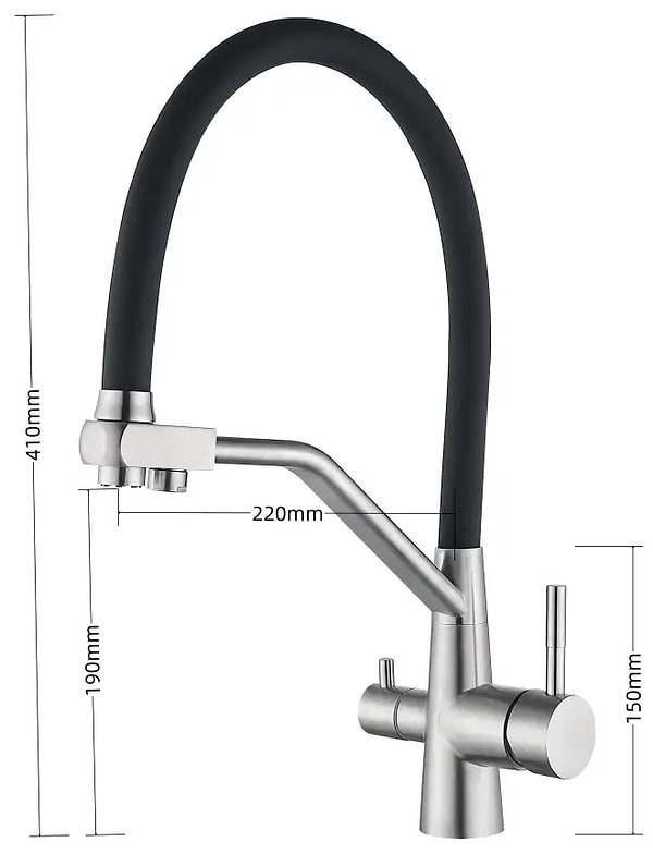 Фото - Смеситель кухонный Ventolux KFFPW 12 BN
