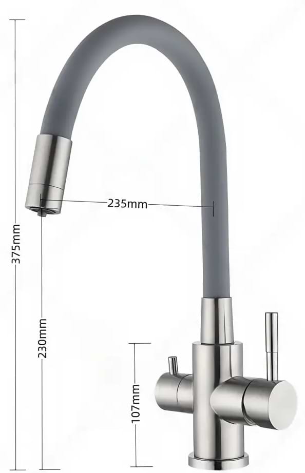 Фото - Кухонний змішувач Ventolux KFFPW 14 BN/GR