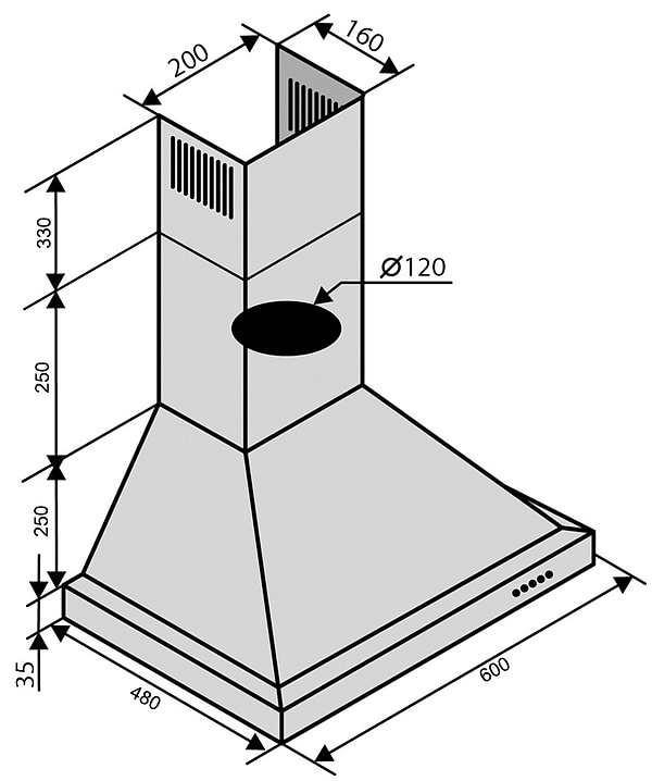 Фото - Вытяжка декоративная Ventolux LAZIO 60 IVORY/BZ (750)