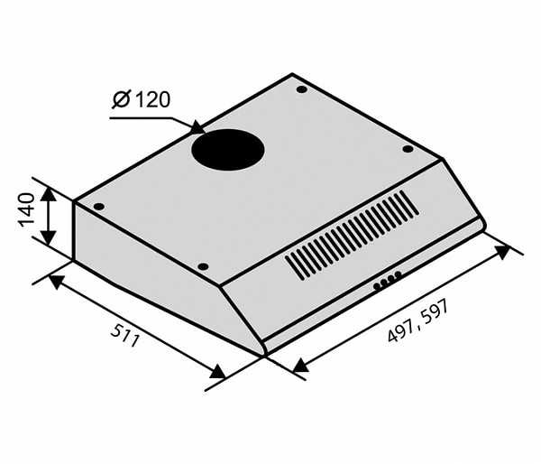 Фото - Вытяжка традиционная Ventolux PARMA 60 INOX