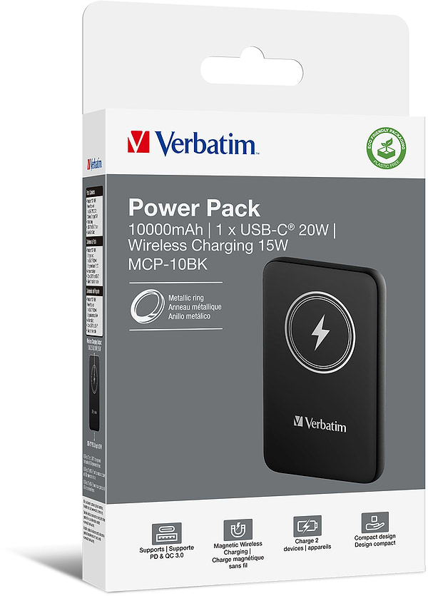 Фото - Батарея мобільна Verbatim Charge 'n' Go 10K mAh (BCK MCP-10BK)