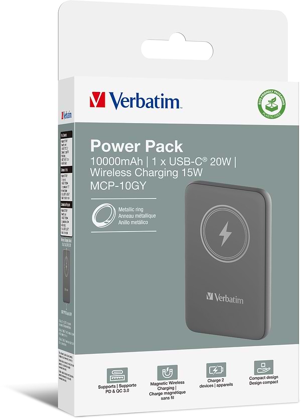 Фото - Батарея мобильная Verbatim Charge 'n' Go 10K mAh (GRY MCP-10GY)