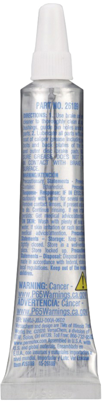 Фото - Змазка для авто VersaChem Syntetic Caliper Grease & Brake Quiet 18 г (26189)