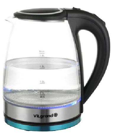 Фото - Электрический чайник ViLgrand VL1188GK BLack Фото - Электрический чайник ViLgrand VL1188GK BLack