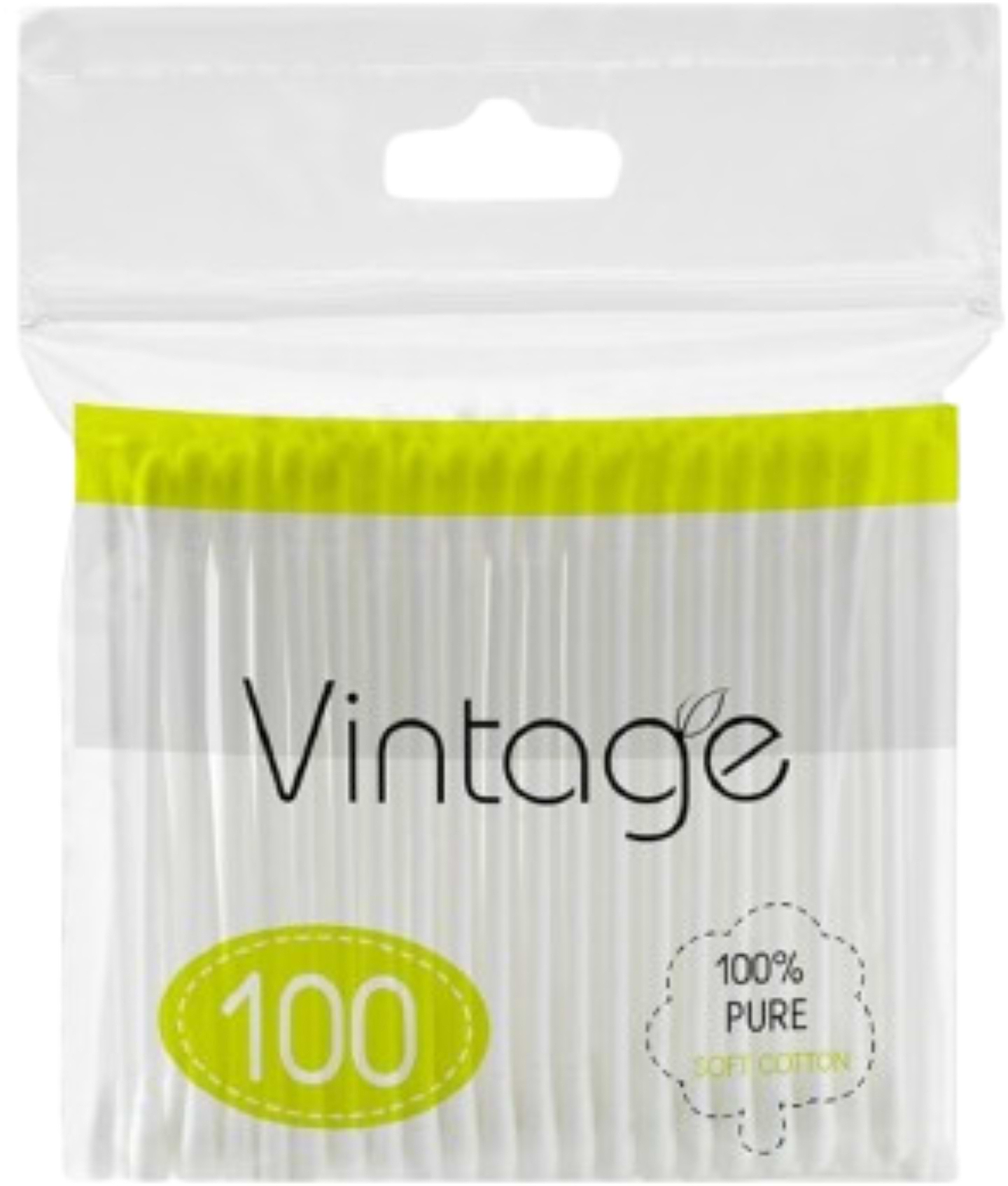 Ватні палички Vintage 100 шт. (4820164151594) - Фото 1