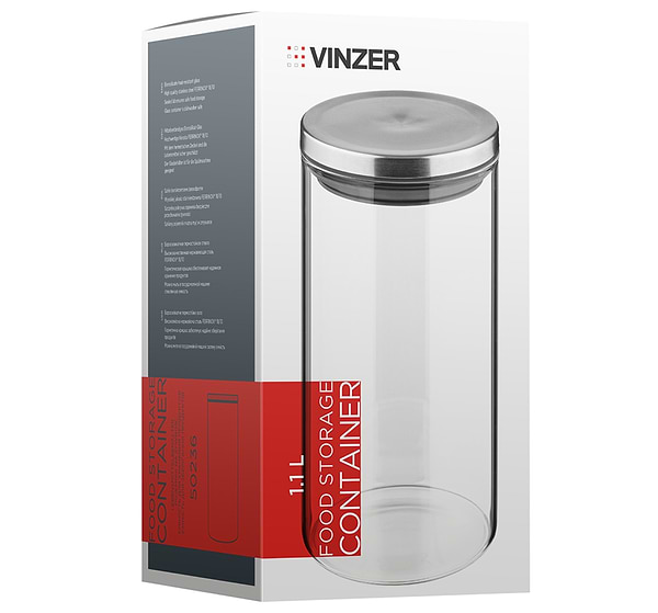 Фото - Емкость для сыпучих Vinzer 1.1 л (50236)