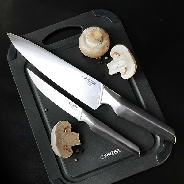 Фото - Ніж кухонний Vinzer Geometry Line 12.7 см (50292)