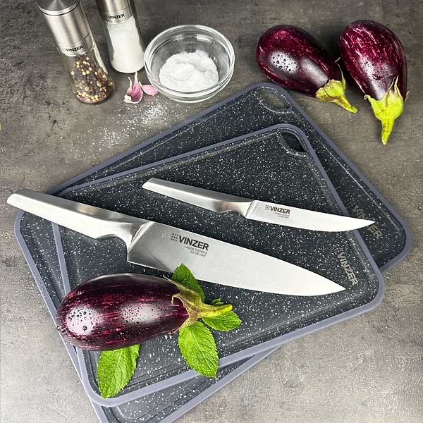 Фото - Ніж кухонний Vinzer Geometry Line 12.7 см (50292)