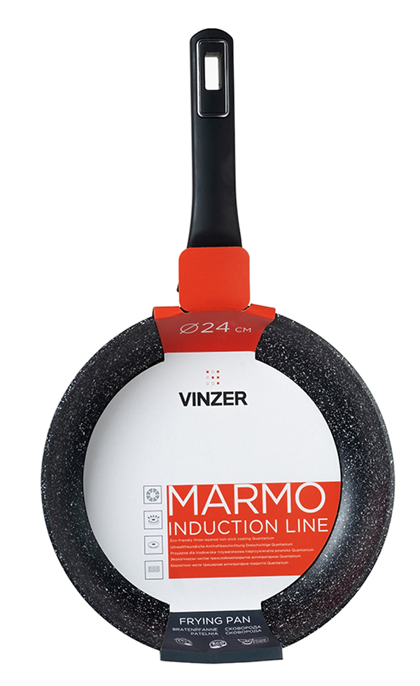 Фото - Сковорода універсальна Vinzer Marmo Induction Line 24 см (50413)