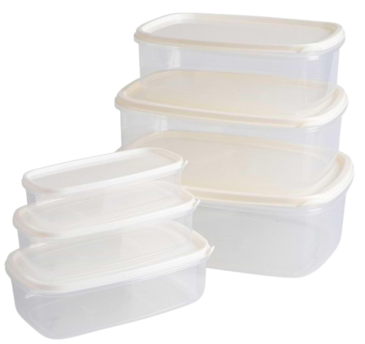 Набір ємностей для зберігання VIOLET HOUSE 0496 BEJ LARGE 0.3,0.5,0.85,1.35,2,3.15 л