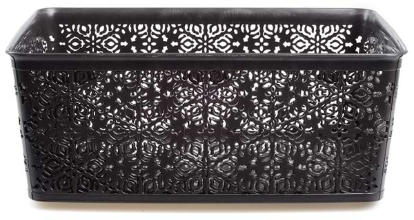 Фото - Корзина для хранения VIOLET HOUSE 0504 №4 Ажур Dark Grey б/кр. 14 л