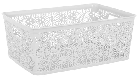 Корзина для зберігання VIOLET HOUSE 0504 №4 Ажур White 14 л