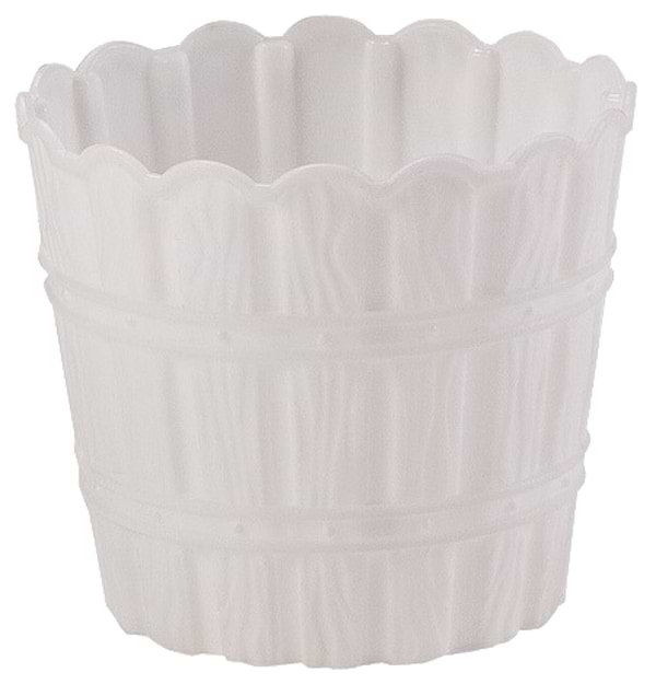 Фото - Вазон VIOLET HOUSE 1054 BAMBOO WHITE с дренажом 1.2 л